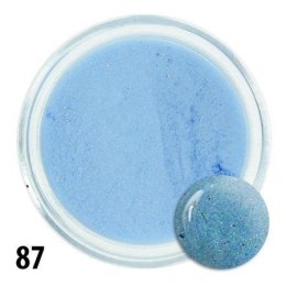 Akryl 87 kolorowy proszek akrylowy 4g delikatny jasny niebieski z brokatem