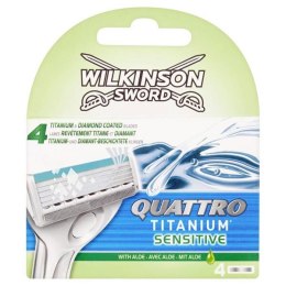 Wilkinson Sword Titanium Sensitive Quattro Wkład do maszynki 4 szt (M) (P2)