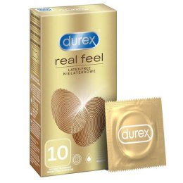 Durex Durex prezerwatywy bez lateksu Real Feel 10 szt bezlateksowe (P1)