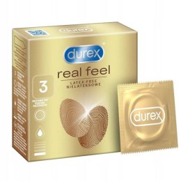 Durex Durex prezerwatywy bez lateksu Real Feel 3 szt bezlateksowe (P1)