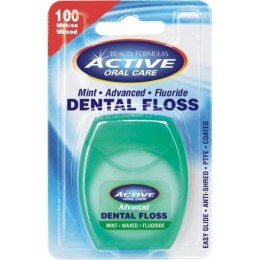 Active Oral Care Dental Floss nić dentystyczna woskowana z fluorem Mint 100 metrów (P1)