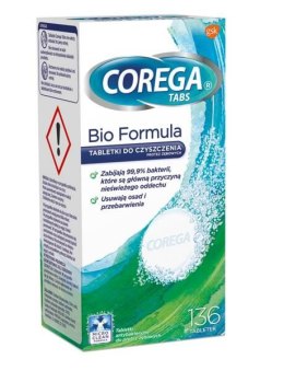 Corega Tabs Bio Formula tabletki do czyszczenia protez zębowych 136 tabletek (P1)