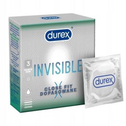 Durex Invisible Close Fit prezerwatywy dopasowane 3 szt (P1)