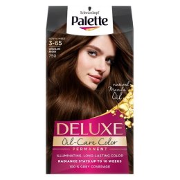 Palette Deluxe Oil-Care Color farba do włosów trwale koloryzująca z mikroolejkami 750 (3-65) Czekoladowy Brąz (P1)