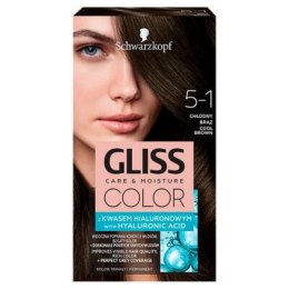 Schwarzkopf Gliss Color krem koloryzujący do włosów 5-1 Chłodny Brąz (P1)