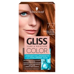 Schwarzkopf Gliss Color krem koloryzujący do włosów 7-7 Ciemny Miedziany Blond (P1)