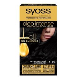 Syoss Oleo Intense farba do włosów trwale koloryzująca z olejkami 1-10 Intensywna Czerń (P1)