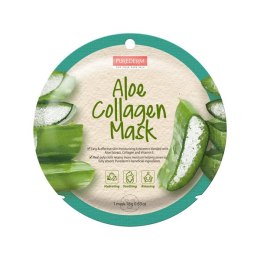 Purederm Aloe Collagen Mask maseczka kolagenowa w płacie Aloes 18g (P1)