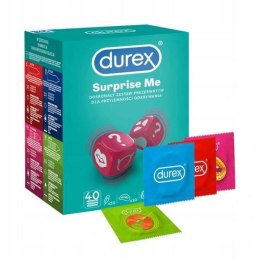Durex Suprise Me mix prezerwatywy 40 szt dla przyjemności odkrywania (P1)