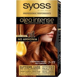 Syoss Oleo Intense farba do włosów trwale koloryzująca z olejkami 7-77 Czerwona Miedź (P1)