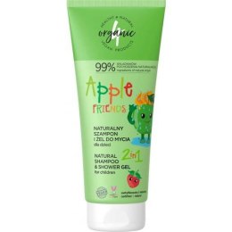 4organic Naturalny szampon i żel do mycia dla dzieci 2w1 Apple Friends 200ml (P1)