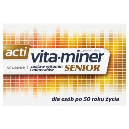 ACTI VITA-MINER Senior zestaw witamin i minerałów suplement diety 60 tabletek (P1)