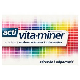 ACTI VITA-MINER Zestaw witamin i minerałów suplement diety 30 tabletek (P1)