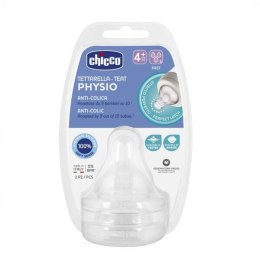 Chicco Physio Smoczek antykolkowy na butelkę przepływ szybki 4m+ 2szt (P1)