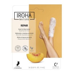 Iroha nature Repair Foot Mask regenerująca maseczka do stóp w formie skarpetPeach Shea Butter 2x9ml (P1)