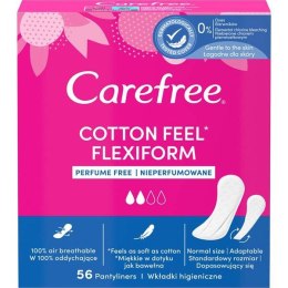 CAREFREE Cotton Feel Flexiform wkładki higieniczne nieperfumowane 56 sztuk (P1)