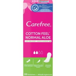 CAREFREE Cotton Feel Normal wkładki higieniczne Aloes 20 sztuk (P1)