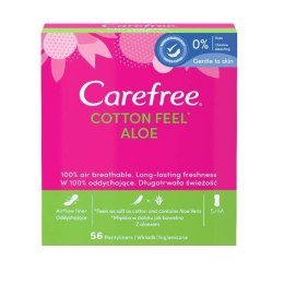 CAREFREE Cotton Feel wkładki higieniczne Aloe Vera Scent Normal 56szt. (P1)