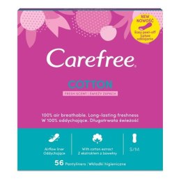 CAREFREE Normal With Cotton Extract wkładki higieniczne Fresh Scent 56szt. (P1)