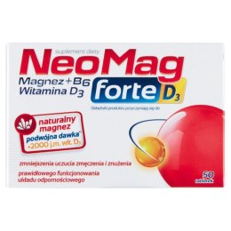 NEOMAG Forte D3 suplement diety wspomagający prawidłowe funkcjonowanie układu nerwowego i odpornościowego 50 tabletek (P1)