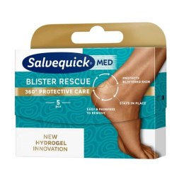 SALVEQUICK Blister Rescue 360 Protective Care plastry na pęcherze na piętach 5szt. (P1)