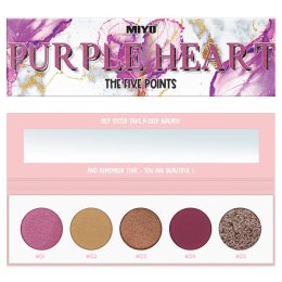 MIYO The Five Points Palette paleta cieni do powiek Purple Heart 6,5g (P1)