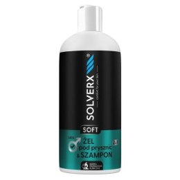 SOLVERX Sensitive Skin żel pod prysznic i szampon do wosów dla mężczyzn 400ml (P1)