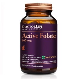 DOCTOR LIFE Active Folate aktywny kwas foliowy 800mcg suplement diety 90 kapsułek (P1)