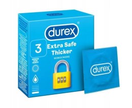 Durex Durex prezerwatywy Extra Safe 3 szt grubsze nawilżane (P1)