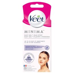 Veet Minima Easy-Gel plastry z woskiem do twarzy 20szt (P1)