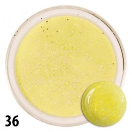Akryl 36 kolorowy proszek akrylowy 4g zółty z brokatem