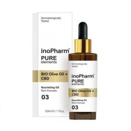InoPharm Pure Elements BIO Olive Oil + CBD serum do twarzy i szyi z kannabidiolem i oliwką 30ml (P1)