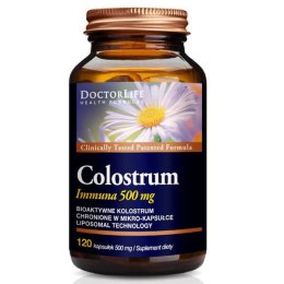 Doctor Life Colostrum Immunab bio-aktywne kolostrum 500mg suplement diety 120 kapsułek (P1)