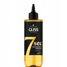 Gliss 7sec Express Repair Treatment Oil Nutritive ekspresowa kuracja do włosów przesuszonych i matowych 200ml (P1)