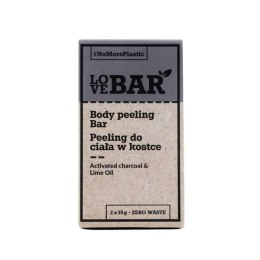 Love Bar Body Peeling Bar peeling do ciała w kostce Węgiel Aktywny Limonka 2x30g (P1)