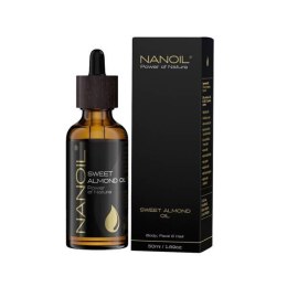 Nanoil Sweet Almond Oil olejek migdałowy do pielęgnacji włosów i ciała 50ml (P1)
