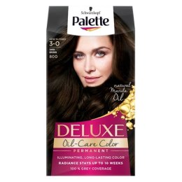 Palette Deluxe Oil-Care Color farba do włosów trwale koloryzująca z mikroolejkami 800 (3-0) Ciemny Brąz (P1)
