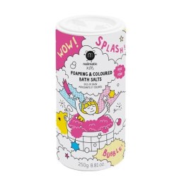 Nailmatic Kids Foaming Coloured Bath Salts pieniąca się sól do kąpieli dla dzieci Pink 250g (P1)