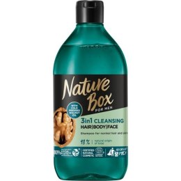 Nature Box For Men Walnut Oil 3in1 oczyszczający szampon z formułą 3w1 do włosów twarzy i ciała 385ml (P1)