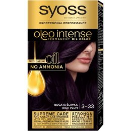 SYOSS Oleo Intense farba do włosów trwale koloryzująca z olejkami 3-33 Bogata Śliwka (P1)