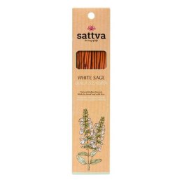 Sattva Natural Indian Incense naturalne indyjskie kadzidełko Biała Szałwia 15szt (P1)