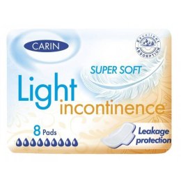 CARIN Light Incontinence wkladki na nietrzymanie moczu Super Soft 8szt (P1)