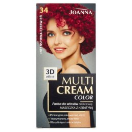 Joanna Multi Cream Color farba do włosów 34 Intensywna Czerwień (P1)